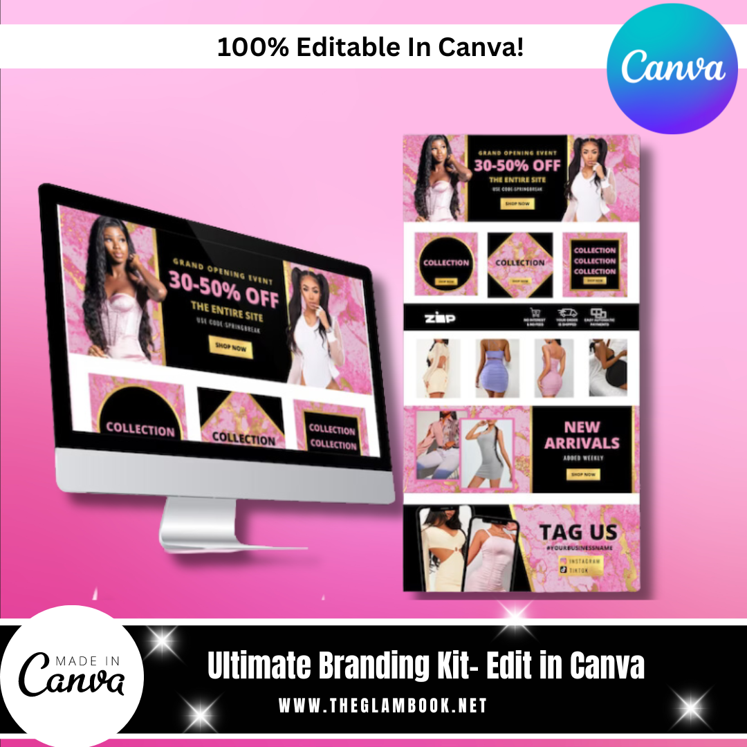 DIY Ultimate Branding Kit Template THE GLAM BOOK VENDORS