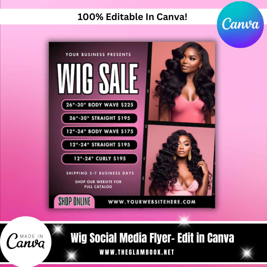 DIY Wig Flyer Template