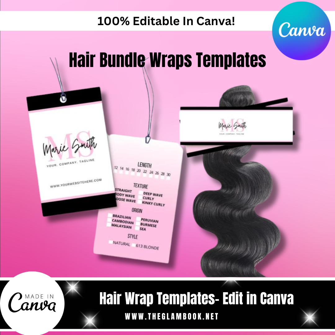 DIY Hair Bundle Wrap Templates
