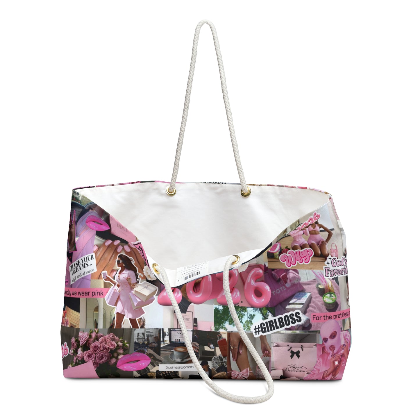 2026 Vision Board Collage Weekender Bag — Girlboss Travel Tote