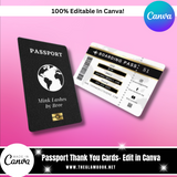 DIY Passport Thank You Card Template