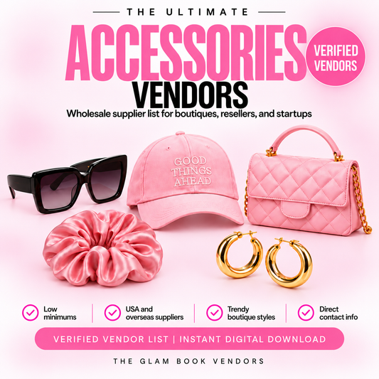 Accessories Vendors list cover from The Glam Book Vendors