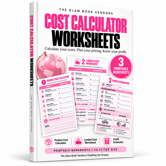 Cost Calculator Worksheets: free printable product cost, landed cost, and profit worksheets