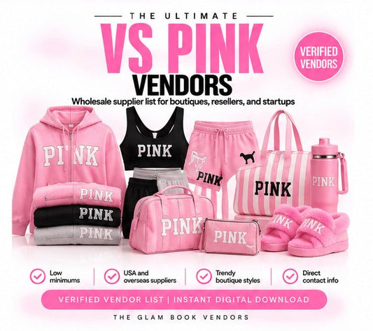 VS Pink Vendors list cover from The Glam Book Vendors